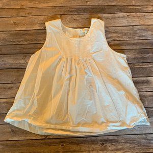 KATE SPADE White Pleated Sleeveless Blouse